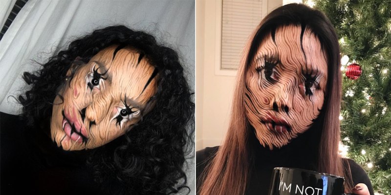 Distorted makeup
