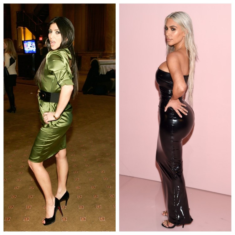 kim kardashian before and after body getty images