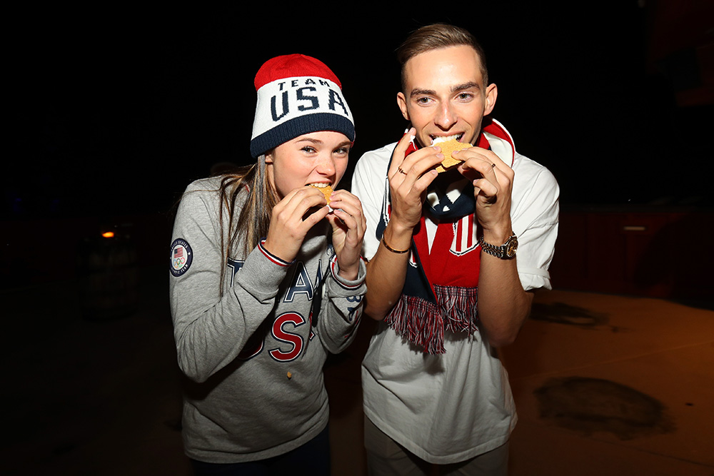 mariah bell and adam rippon getty