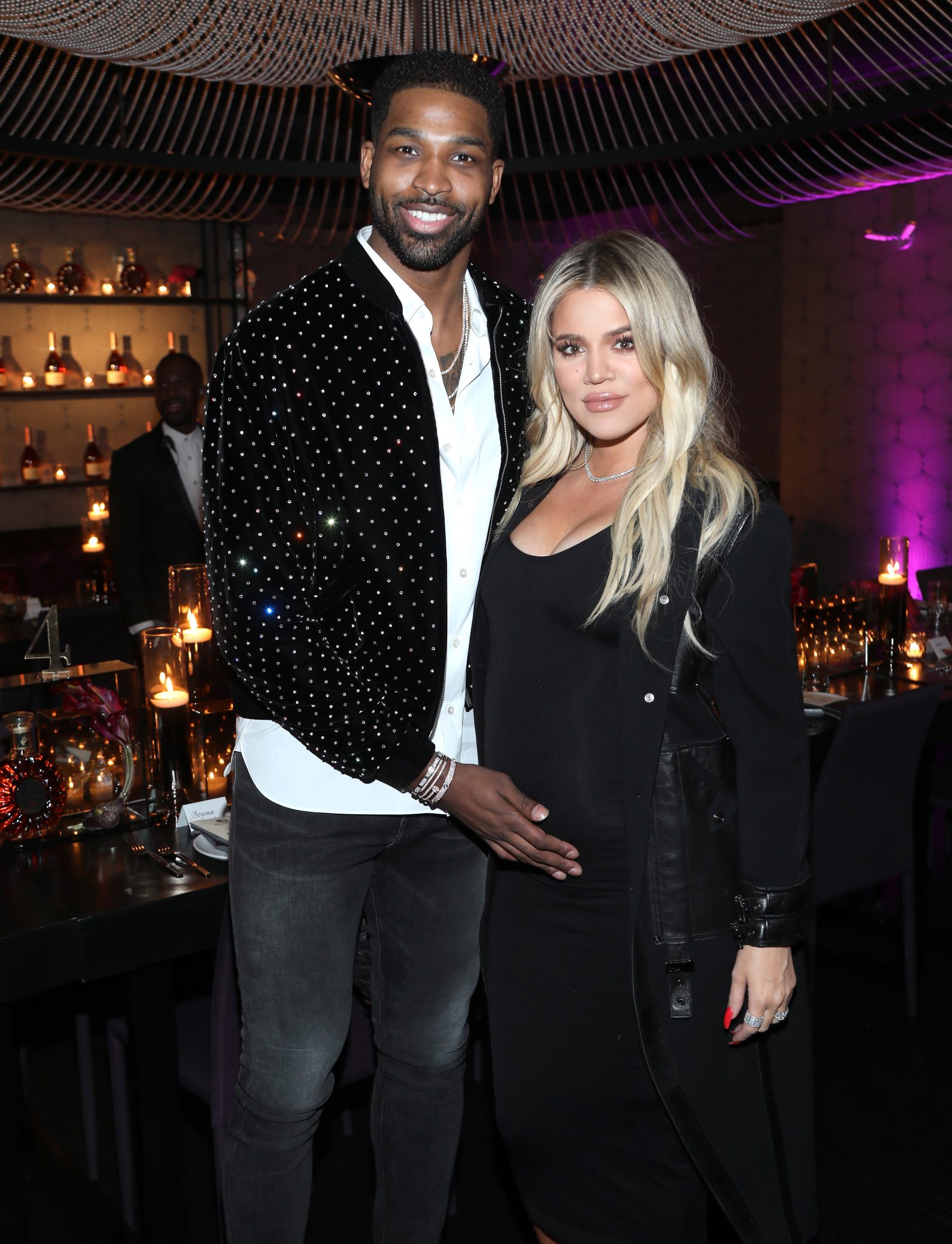 tristan thomspon khloe kardashian baby bump getty