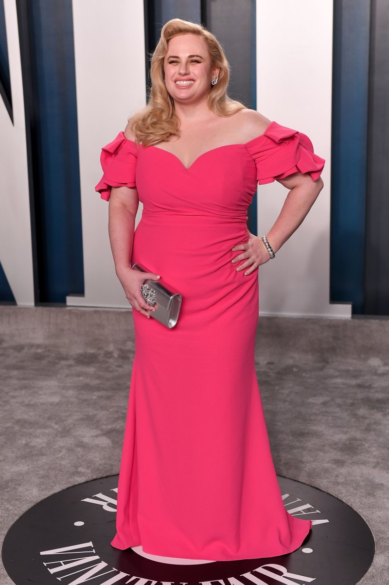 Rebel Wilson Pink Badgley Mischka Dress Vanity Fair Oscars Party