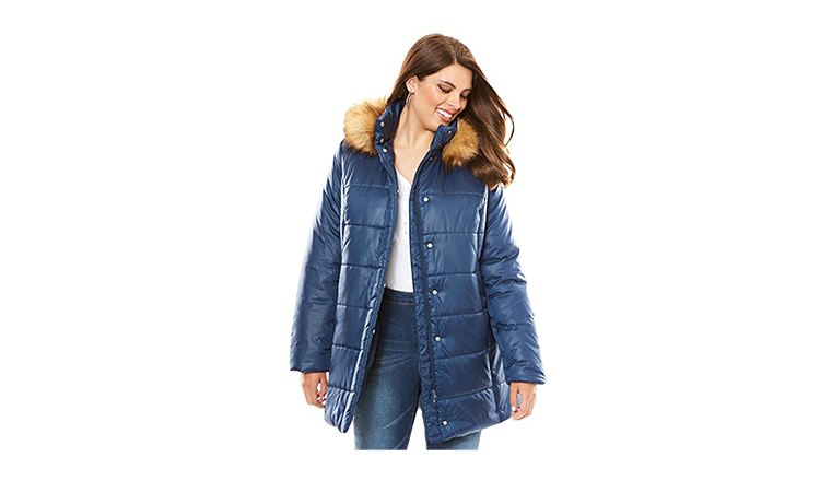 Blue puffer plus size
