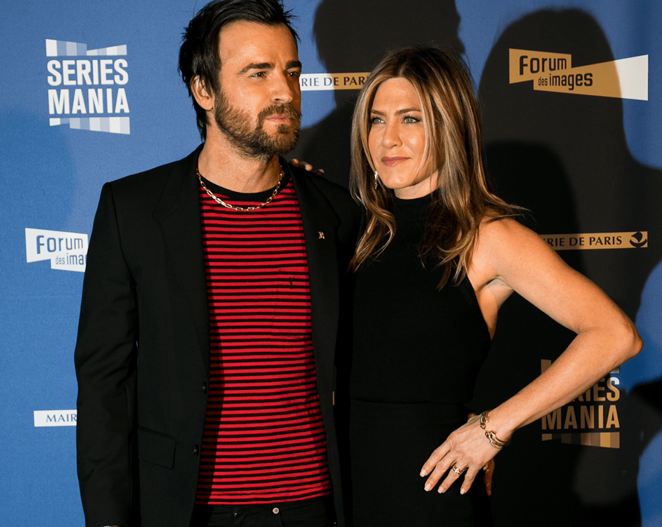 justin and jen on the red carpet