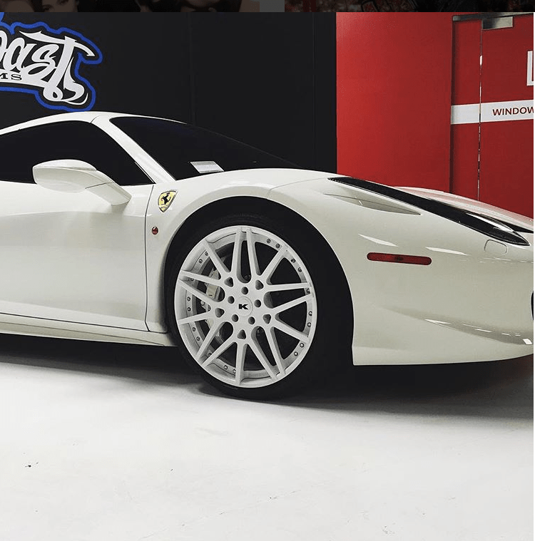 Kylie Car Ferrari Italia White