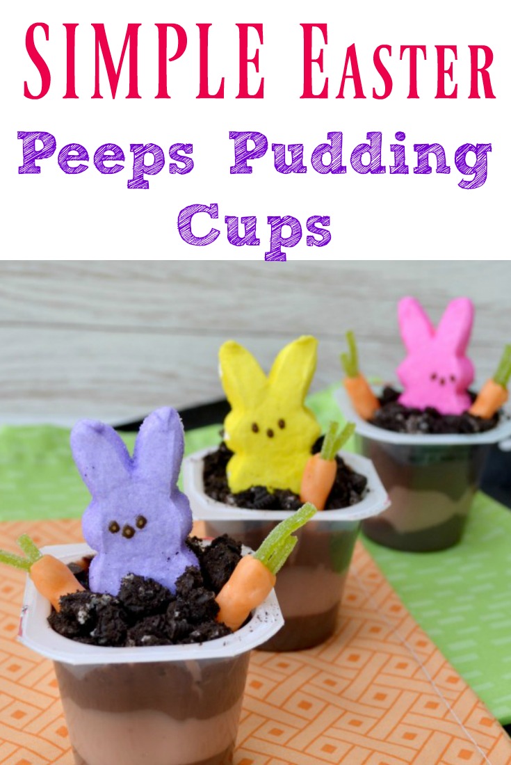 peeps easter pudding cups