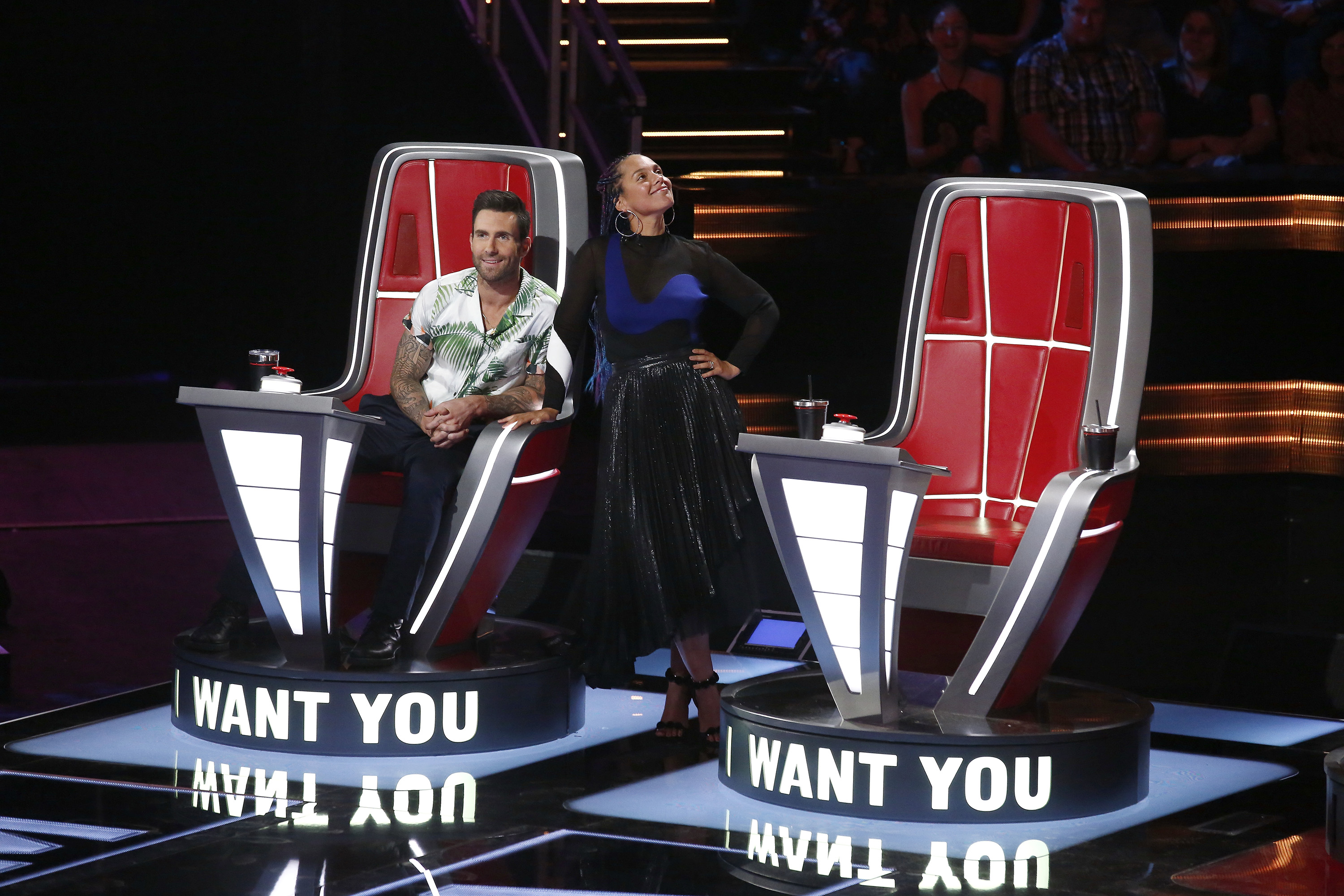 the voice adam levine alicia keys getty