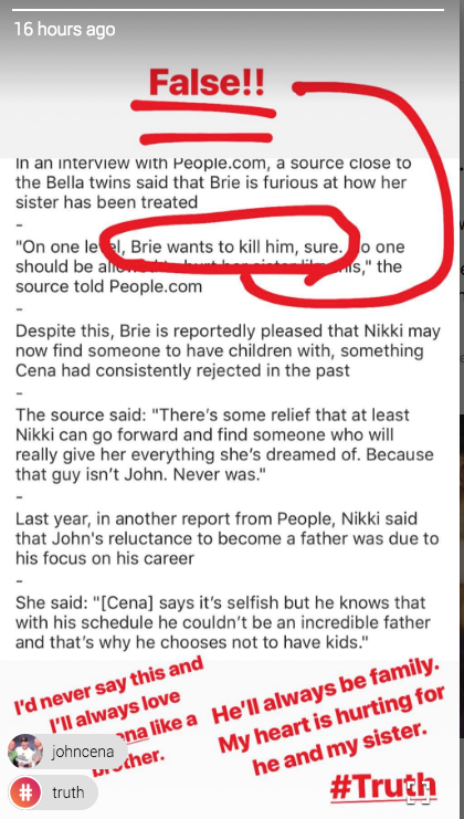 brie bella nikki bella john cena instagram brie bella nikki bella john cena instagram