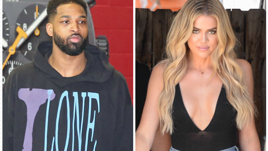 Side by side of Khloe Kardashian and Tristan Thompson