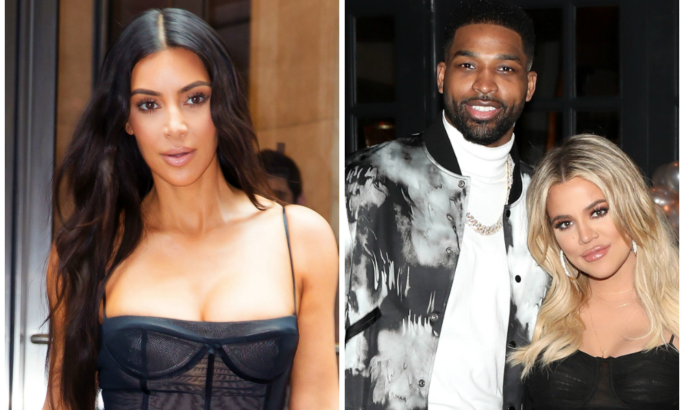 Kim-Kardashian-Split-Tristan-Thompson-Khloe-Kardashian-Posing