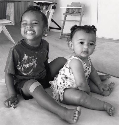 Saint and Chicago West Smiling