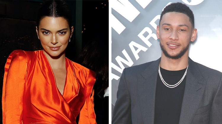 Side by side photos of Kendall Jenner and Ben Simmons