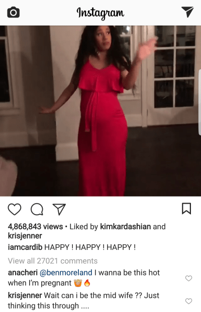 kris jenner cardi b instagram kris jenner cardi b instagram