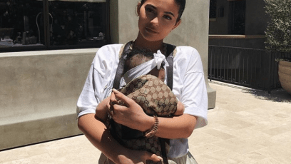 Kylie jenner gucci baby carrier