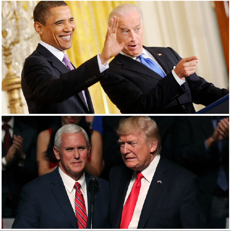 Trump pence vs obama biden 6