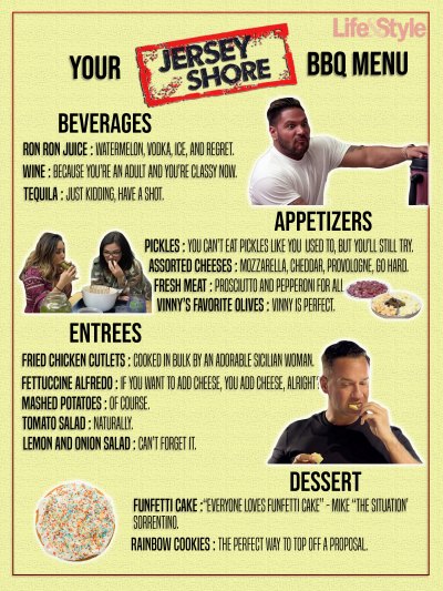 jersey shore themed party food