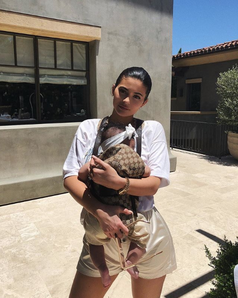 kylie with baby stormi.