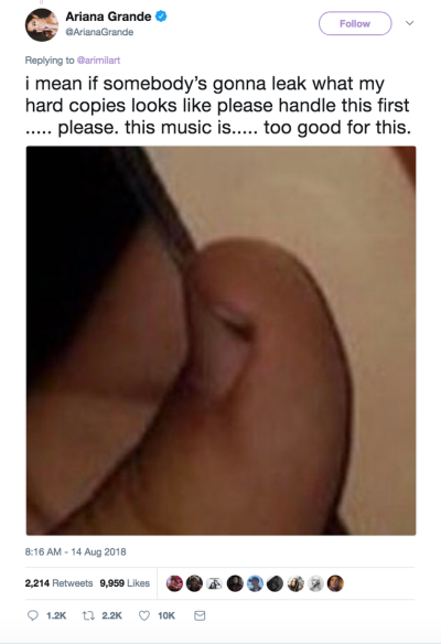 ariana grande tweeted,