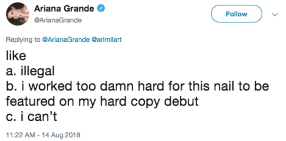 ariana grande tweets, 