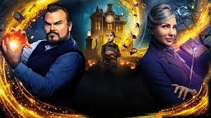 Fall films house with a clock