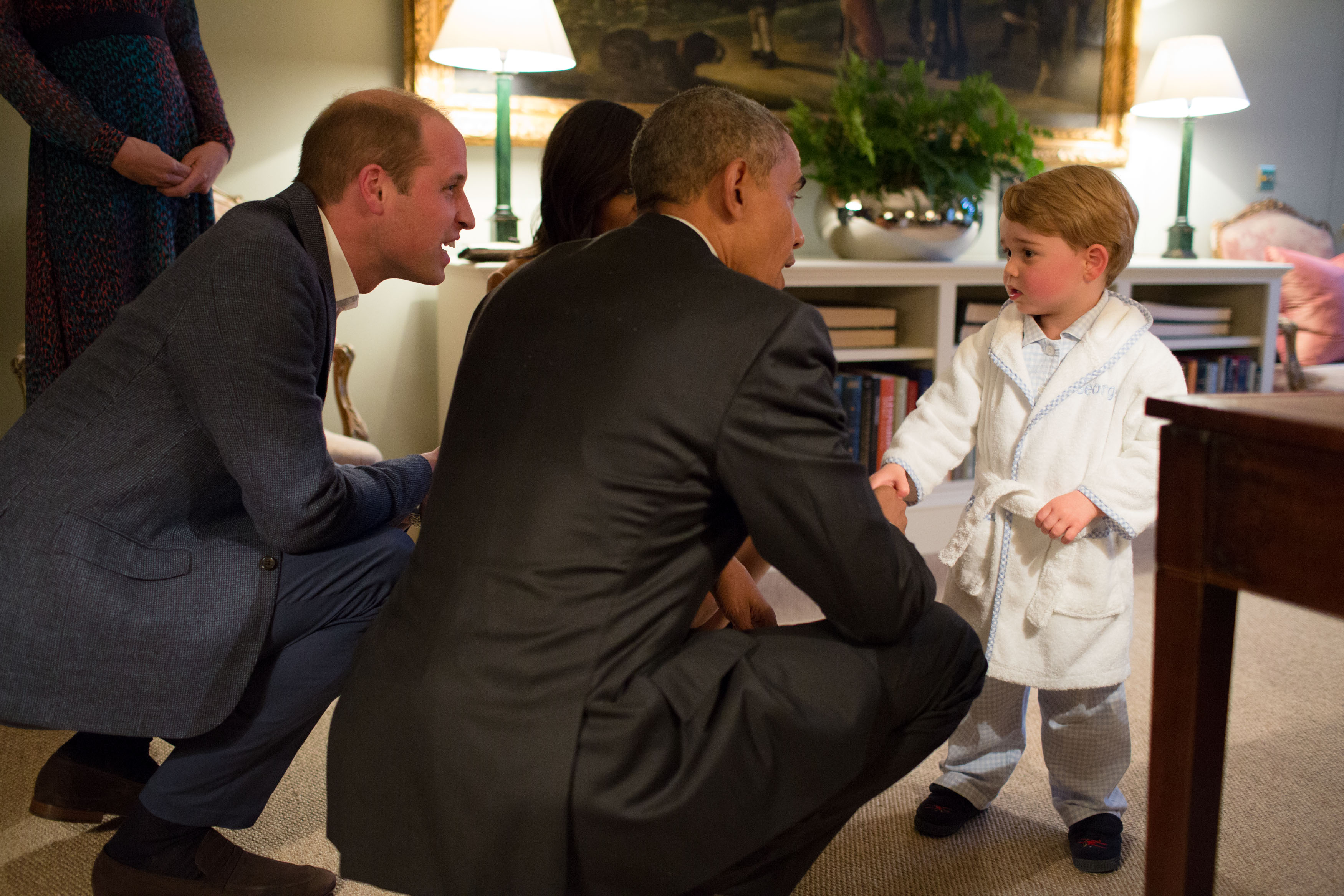 Prince george meets president obama