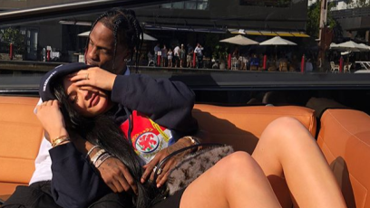 Kylie Jenner, Laying On Travis Scott, Instagram