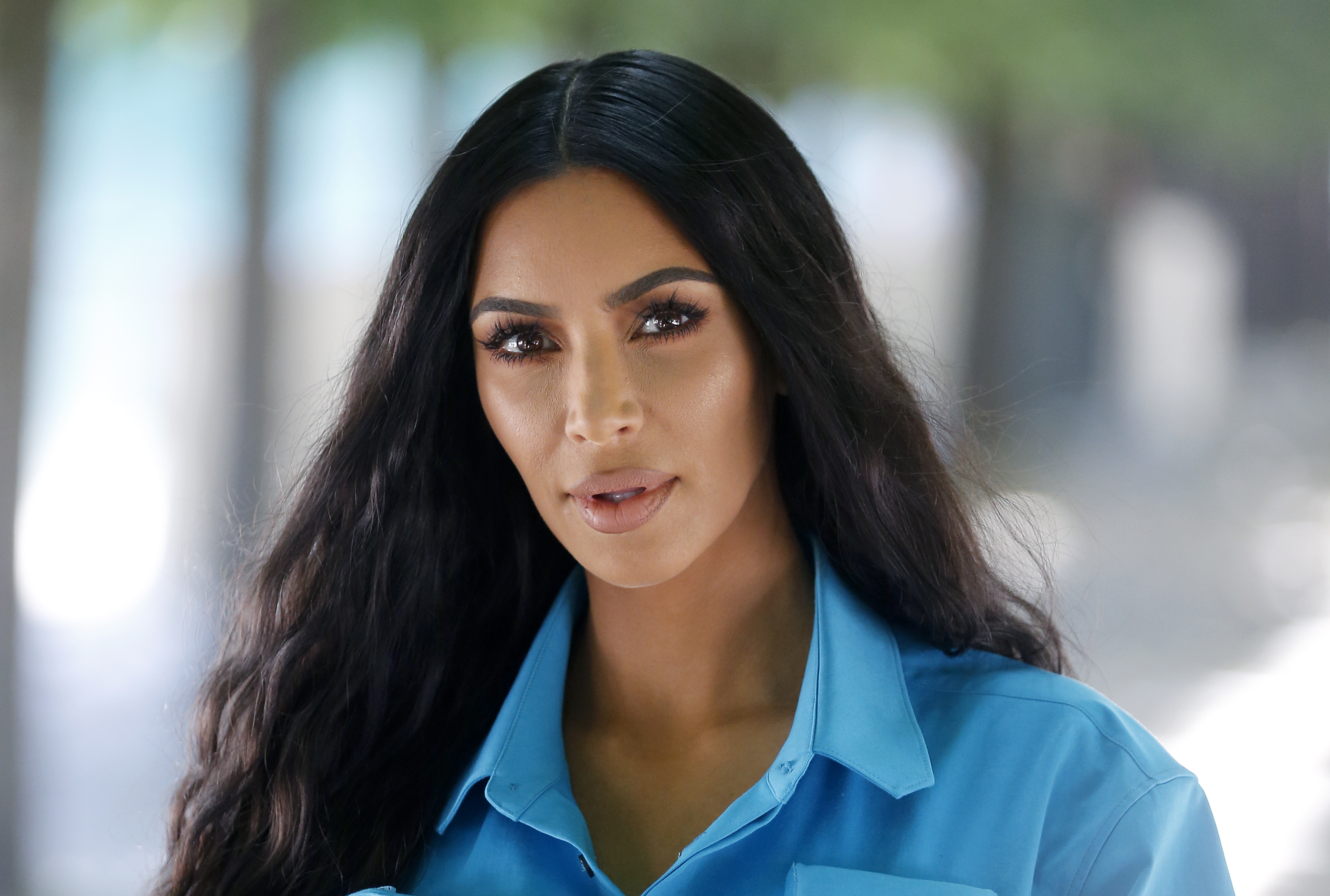 Kim Kardashian's Bold Blue Hair Look in 2017 - wide 1