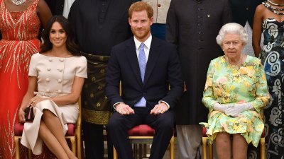 Meghan Markle, Prince Harry, and the Queen 