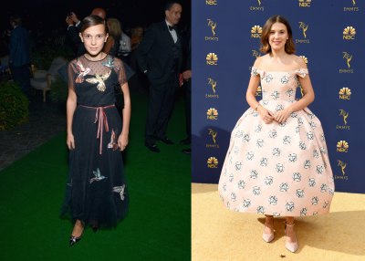 millie bobby brown emmys 2016 and 2018