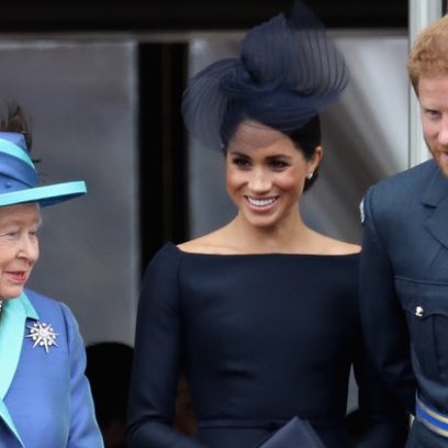 Queen Elizabeth, Meghan Markle, and Prince Harry