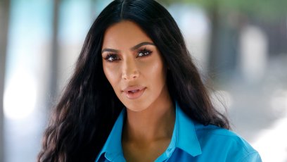 Kim Kardashian in turquoise