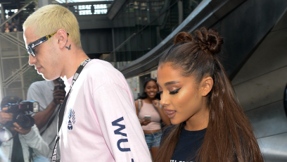 Ariana Grande and Pete Davidson walking in NYC