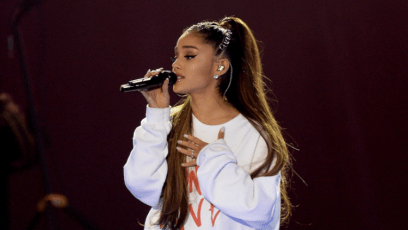 Ariana Grande, Singing, Manchester Bombing Tribute, White Sweatshirt