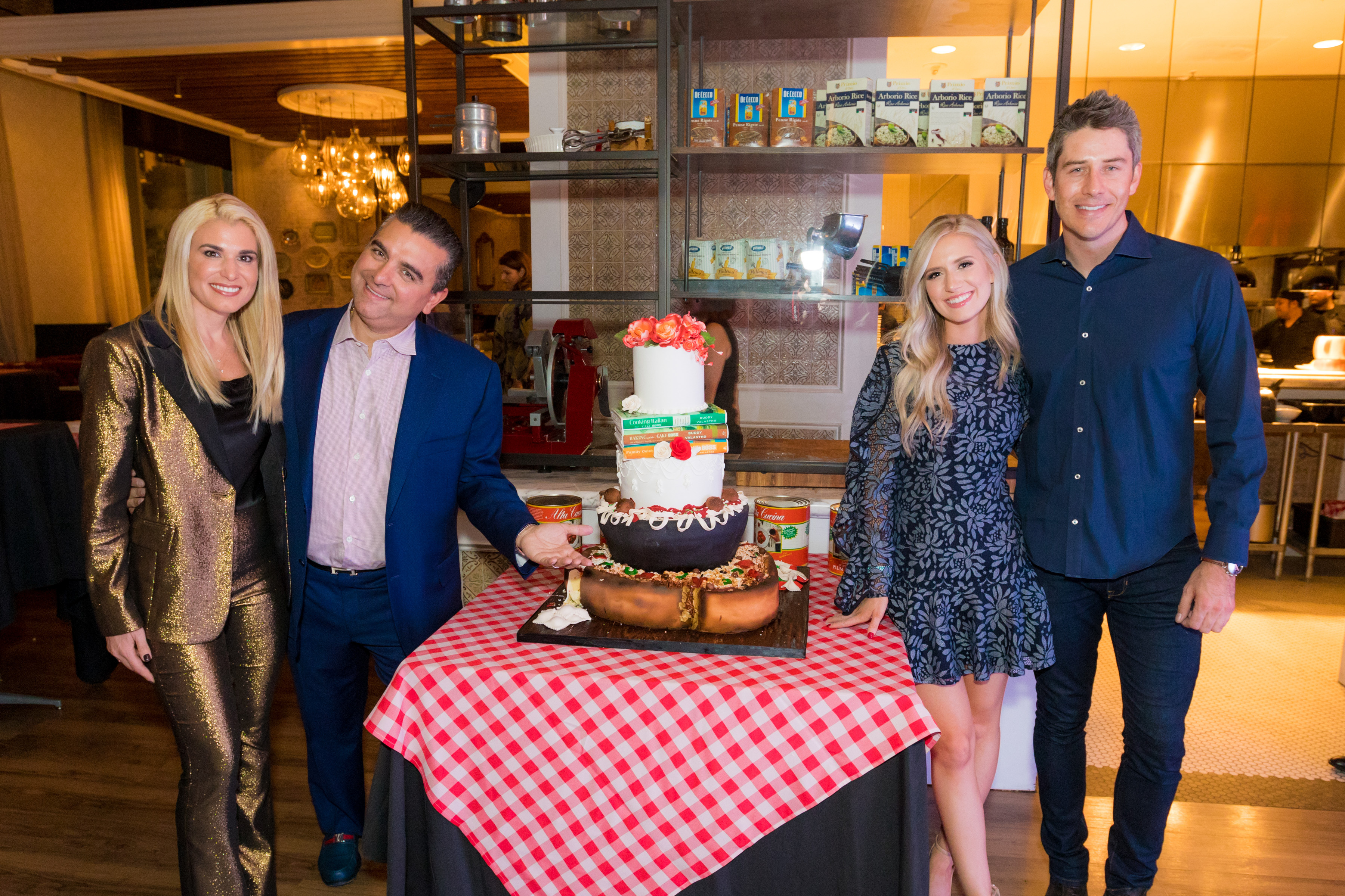 Arie Luyendyk Jr and Lauren Burnham meet Buddy _Cake Boss_ Valastro and wife Lisa