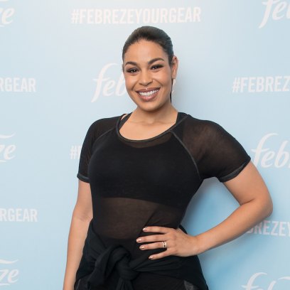 Jordin Sparks at a Febreze event in NYC, wearing all black