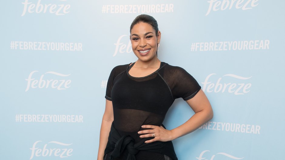 Jordin Sparks at a Febreze event in NYC, wearing all black