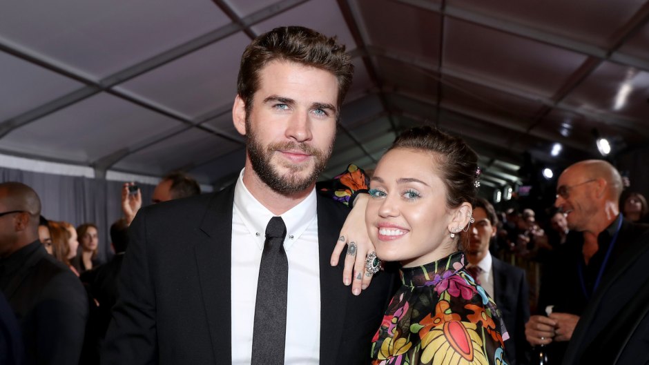 Miley Cyrus and Liam Hemsworth at an event together