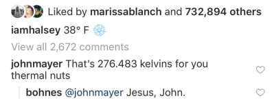 Halsey John Mayer Instagram 2