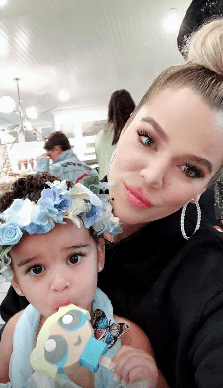 Khloe Kardashian and Dream Kardashian birthday party