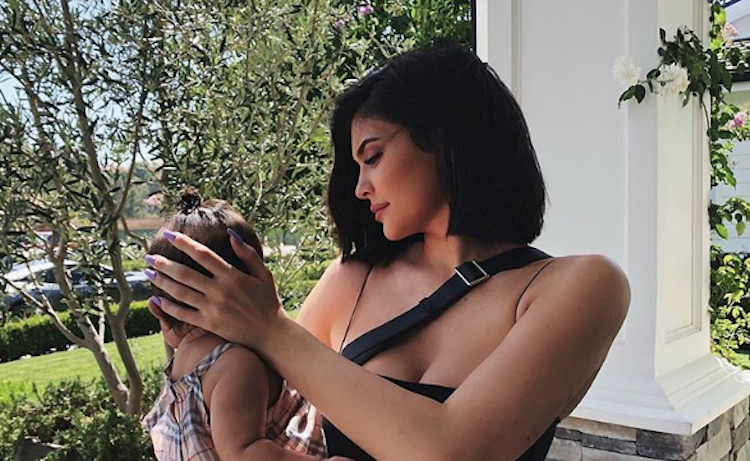 Kylie and her baby