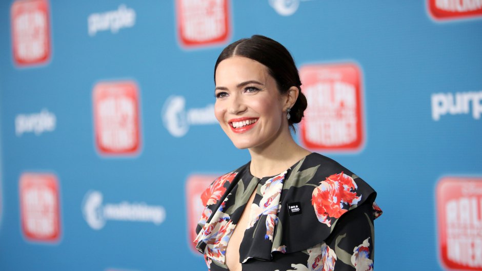 Mandy Moore at the Wreck It Ralph premiere wearing a flower dress