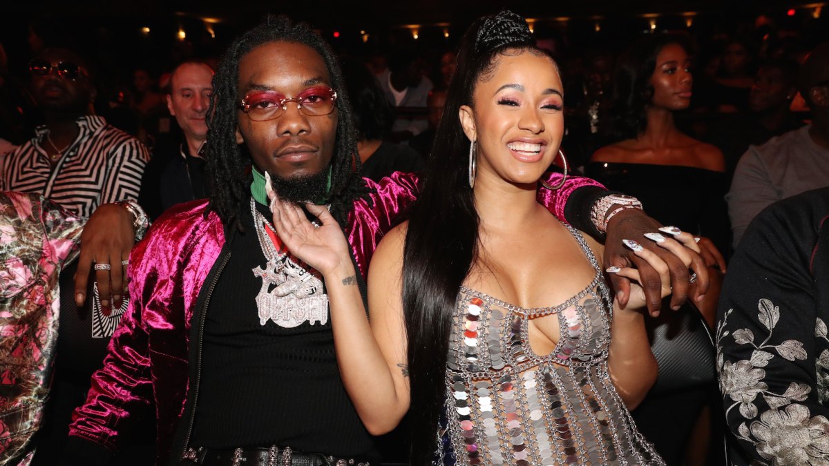 Offset and Cardi B posing