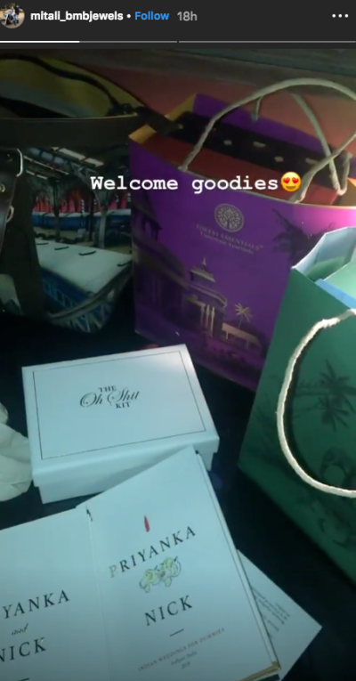 Priyanka and Nick wedding goodies