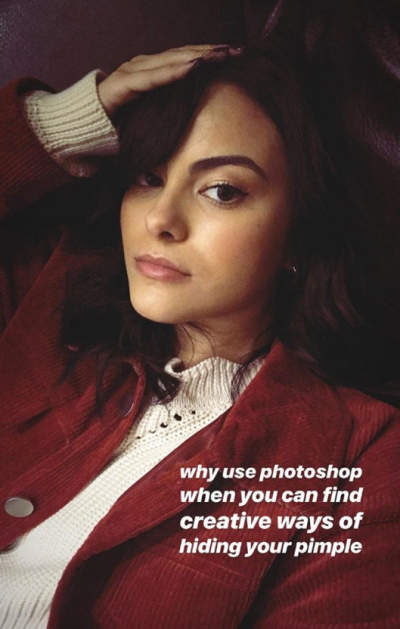 Camila Mendes funny Instagram story
