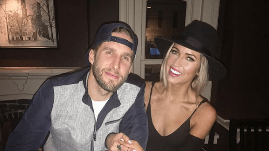 Shawn Booth and Kaitlyn out to dinner, Kaitlyn and Shawn are both wearing hats