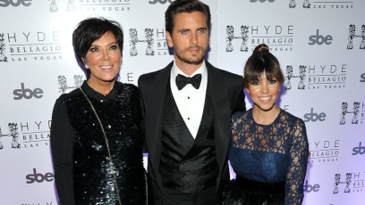 Kris Jenner, Scott Disick, Kourtney Kardashian, Red Carpet, Pose