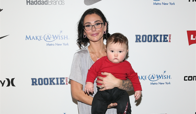 Jenni "JWoww" Farley, Son, Greyson, Posing