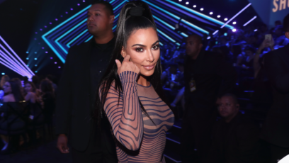 Kim Kardashian, High Ponytail, Tight Dress, People's Choice Awards
