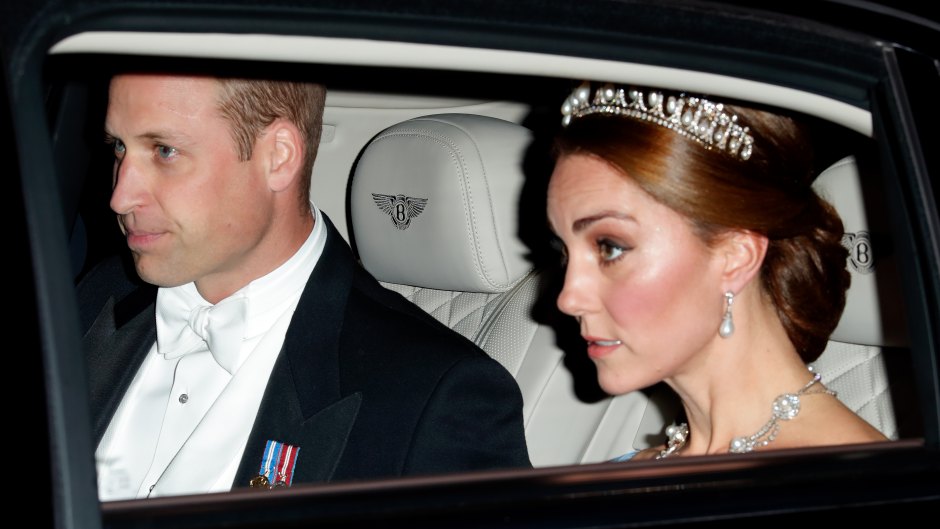 Prince William and Kate in a car