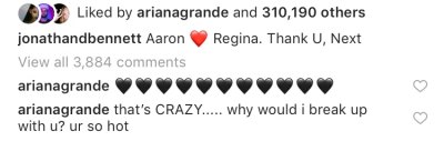 ariana grande jonathan bennett mean girls thank u next