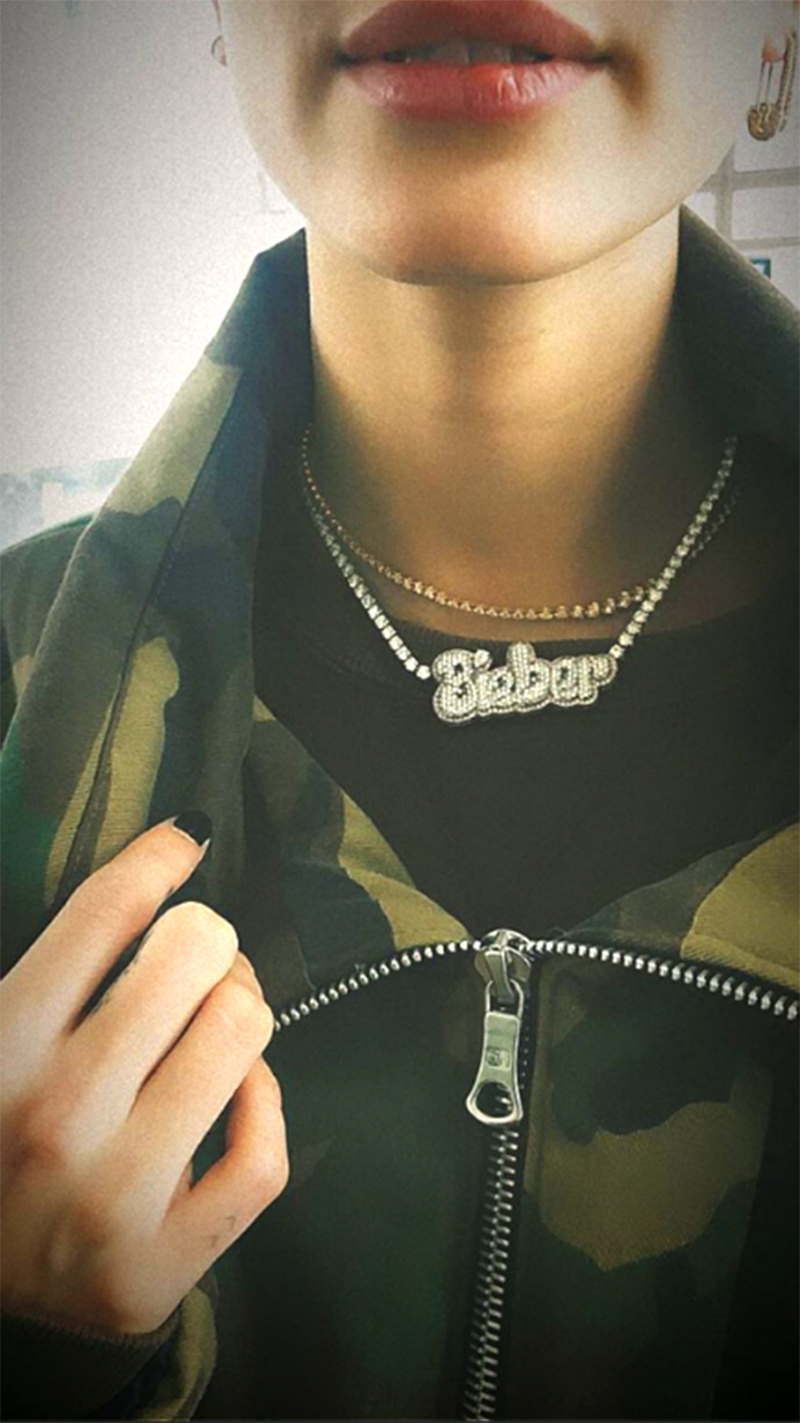hailey baldwin birthday necklace justin bieber